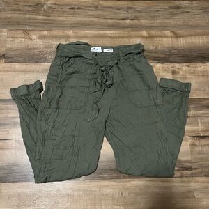 Hollister Olive Ultra High-Rise Pants